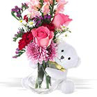 Cuddle Bear Bud Vase
