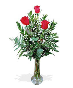 Thinking Of You - 3 Roses Budvase