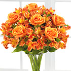 Orange Burst Bouquet with Vase