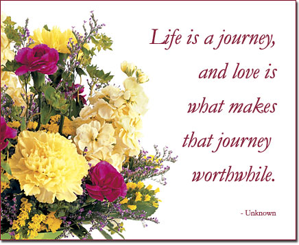 'Live is a Journey' Virtual eFlower Bouquet