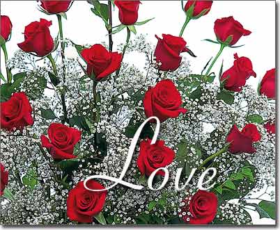 'Love' Virtual roses eGift