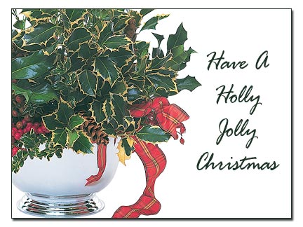 Holly Bowl Virtual Christmas Card