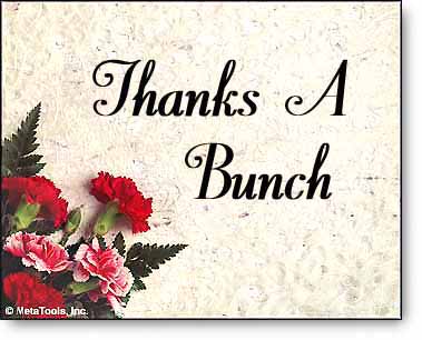 'Thanks A Bunch' Virtual eCard