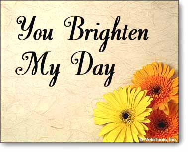 'You Brighten My Day' Virtual eGift