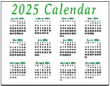 2025 Calendar