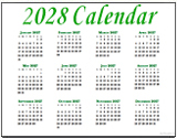 2028 Calendar