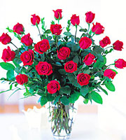 Two Dozen Roses Vased