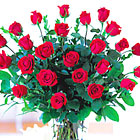 Two Dozen Roses Vased