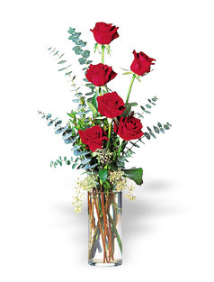 Heart Throb Half Doz. Rose Vase