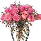 Sweet Treat Dozen Pink Roses