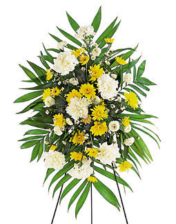 Yellow and White Sympathy Spray