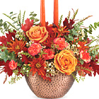 TelefloraŽ Gleaming Copper Centerpiece