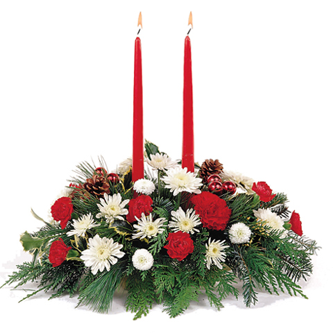 Candlelight Christmas Centerpiece