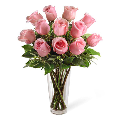 FTD&reg; Dozen Pink Roses Bouquet