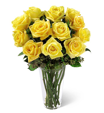 FTD Dozen Yellow Roses Bouquet