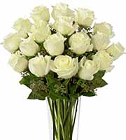 FTD White 18 Roses Bouquet