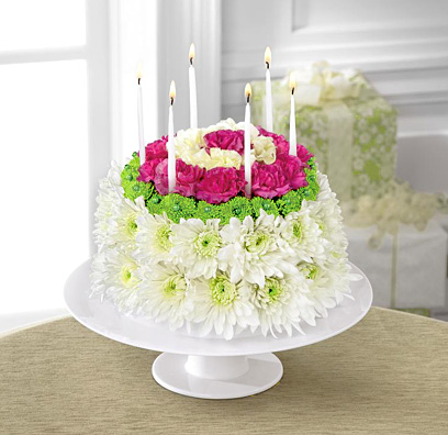 FTD^regl Wonderful Wishes Floral Cake