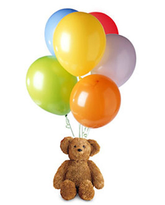 Teddy Bear and Balloon Bouquet