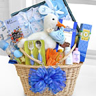 Special Stork Delivery Baby Boy Basket