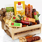 Meat & Cheese Wooden Gift Crate - Good
