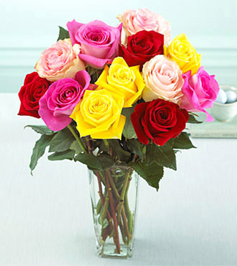 FTD Mixed Colors Roses Bouquet