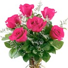 Fancy Half Dozen Pink Roses