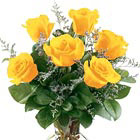 Fancy Half Dozen Yellow Roses