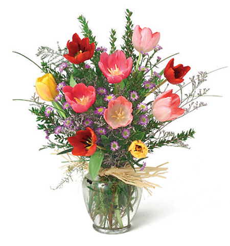 Tulips Vase Bouquet