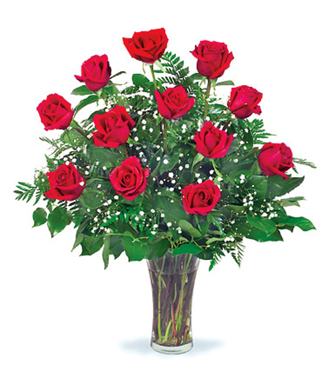 Love Always! One Dozen Roses Vase