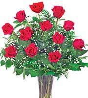 Love Always! One Dozen Roses Vase