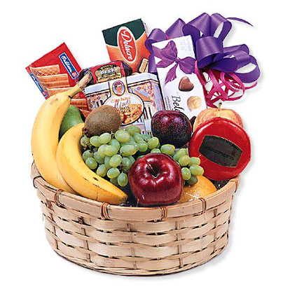 Fruit, Goodies, and Gourmet Basket