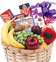 Fruit, Goodies, and Gourmet Basket