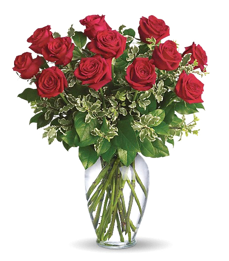 Always On My Mind Dozen Roses Vase