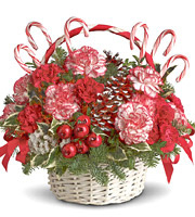 Candy Cane Christmas Basket