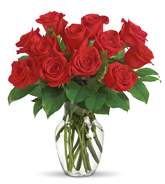 One Dozen Roses Vase - Nationwide Florist Delivery