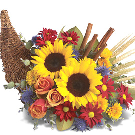 Classic Cornucopia Centerpiece