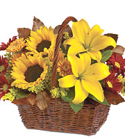 Golden Days Flowers Basket