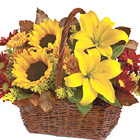 Golden Days Flowers Basket (Autumn)