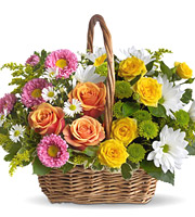 Sweet Tranquility Flowers Basket