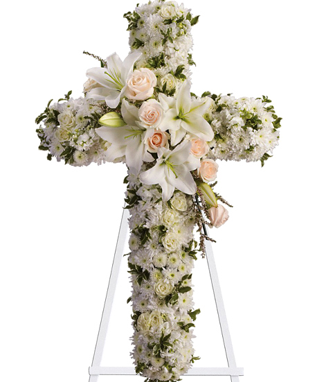 Divine Light Standing Floral Cross