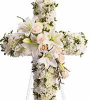 Divine Light Standing Floral Cross