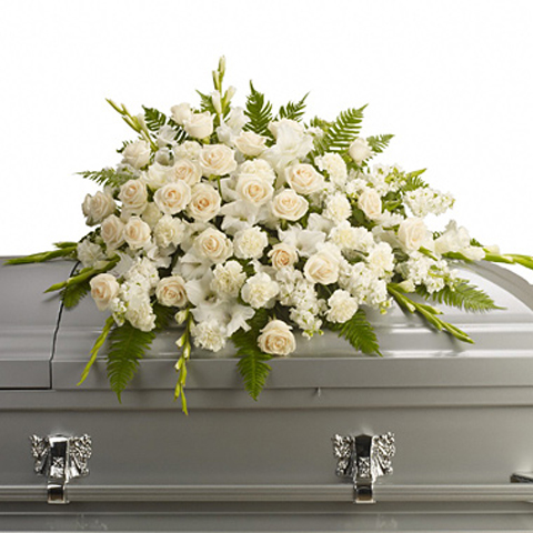 Silken Serenity Casket Spray