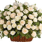 Bountiful Rose Basket Tribute