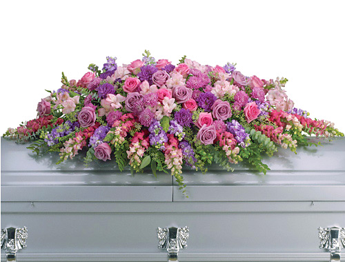 Lavender Tribute Casket Spray