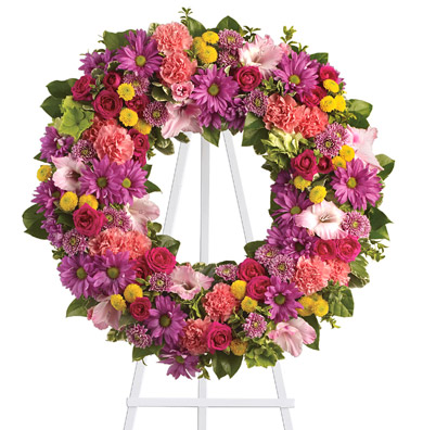 Ringed By Love Funeral Wreath