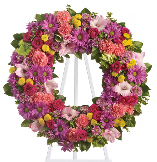 Ringed By Love Funeral Wreath