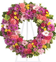 Ringed By Love Funeral Wreath