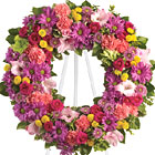 Ringed By Love Funeral Wreath