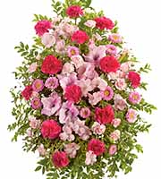 Pink Tribute Funeral Flowers Spray