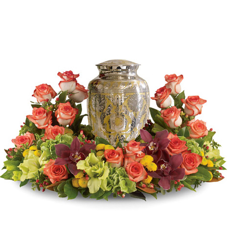 Sunset Wreath Urn Arrangement